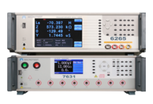 Microtest 2-in-1 transformer testing system with 6265 tester and 7631 hipot tester